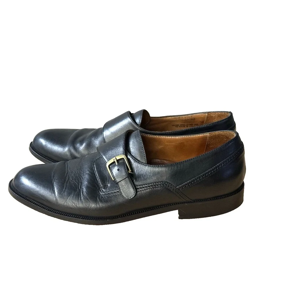 Bostonian Florentine Men's Sz 10D‎ Black Leather Loafers Dress Shoes 24190